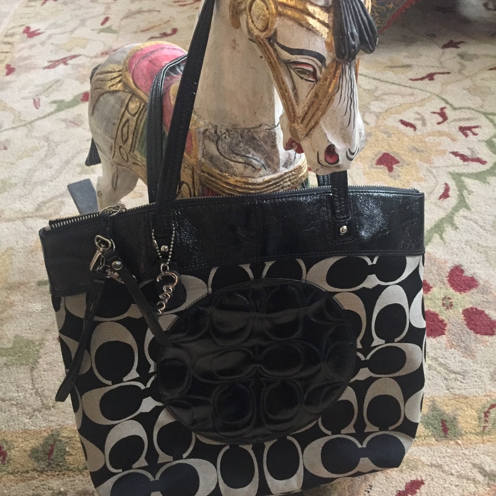 Coach Large monogrammed fabric Tote Bag